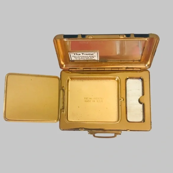 PATPEND Stamp 1940’s Miniature Suitcase Powder Compacts - Picture 4 of 11